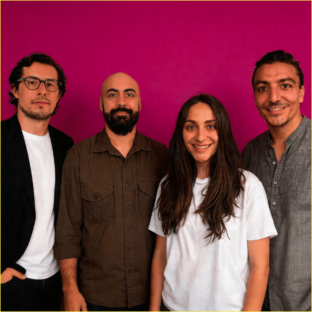 Tea, Rafa, Mike y Emilio — los fundadores de Orita